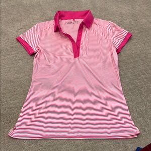 Pink Striped Polo Shirt